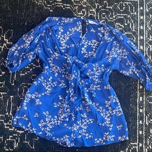 Faithfull the Brand Romper with plunge tie front